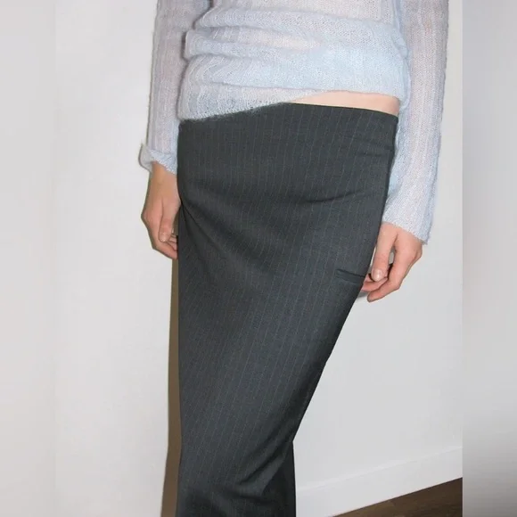 Paloma Wool Straight Pinstriped Skirt - Picture 4 of 7